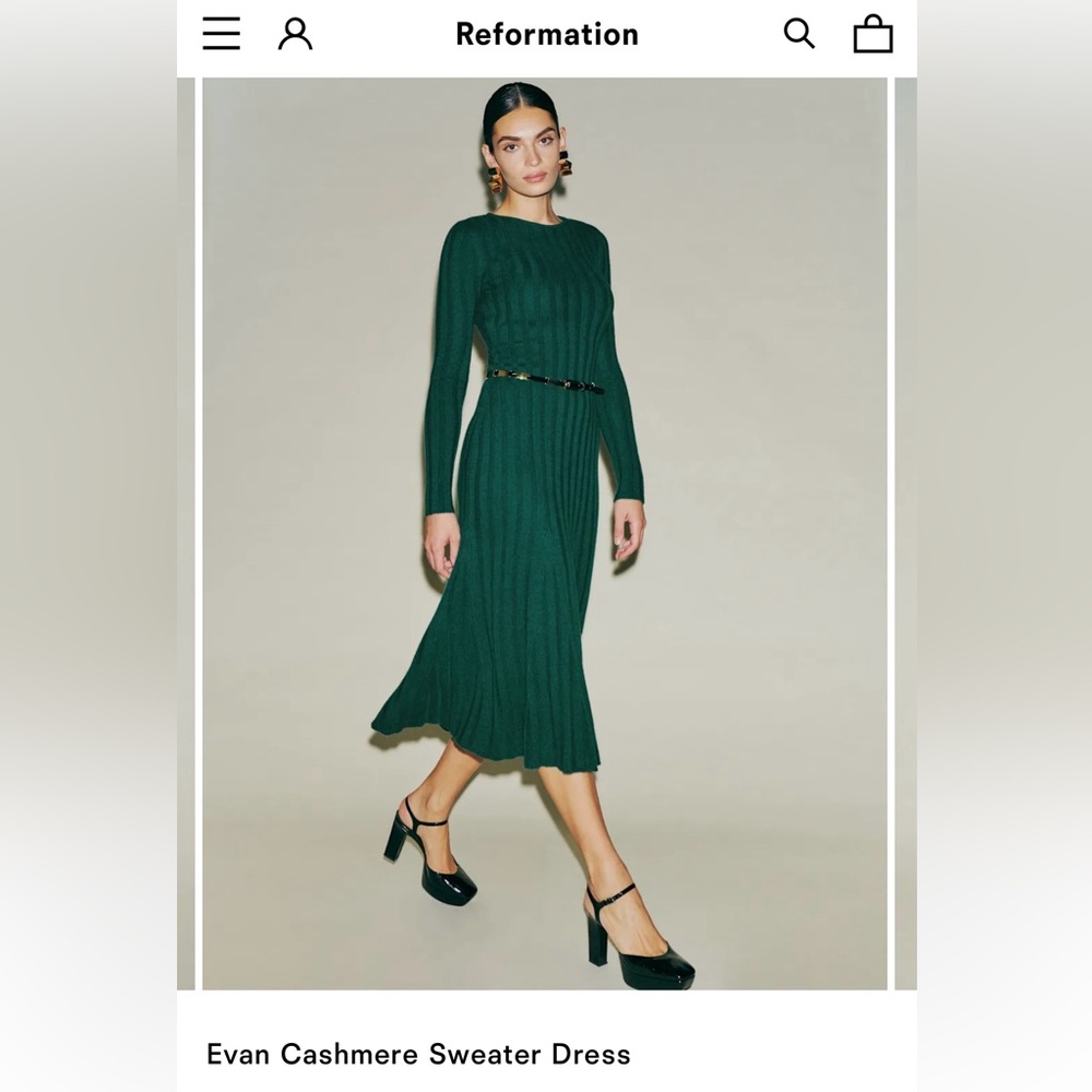 Reformation Evan Cashmere Sweater Dress